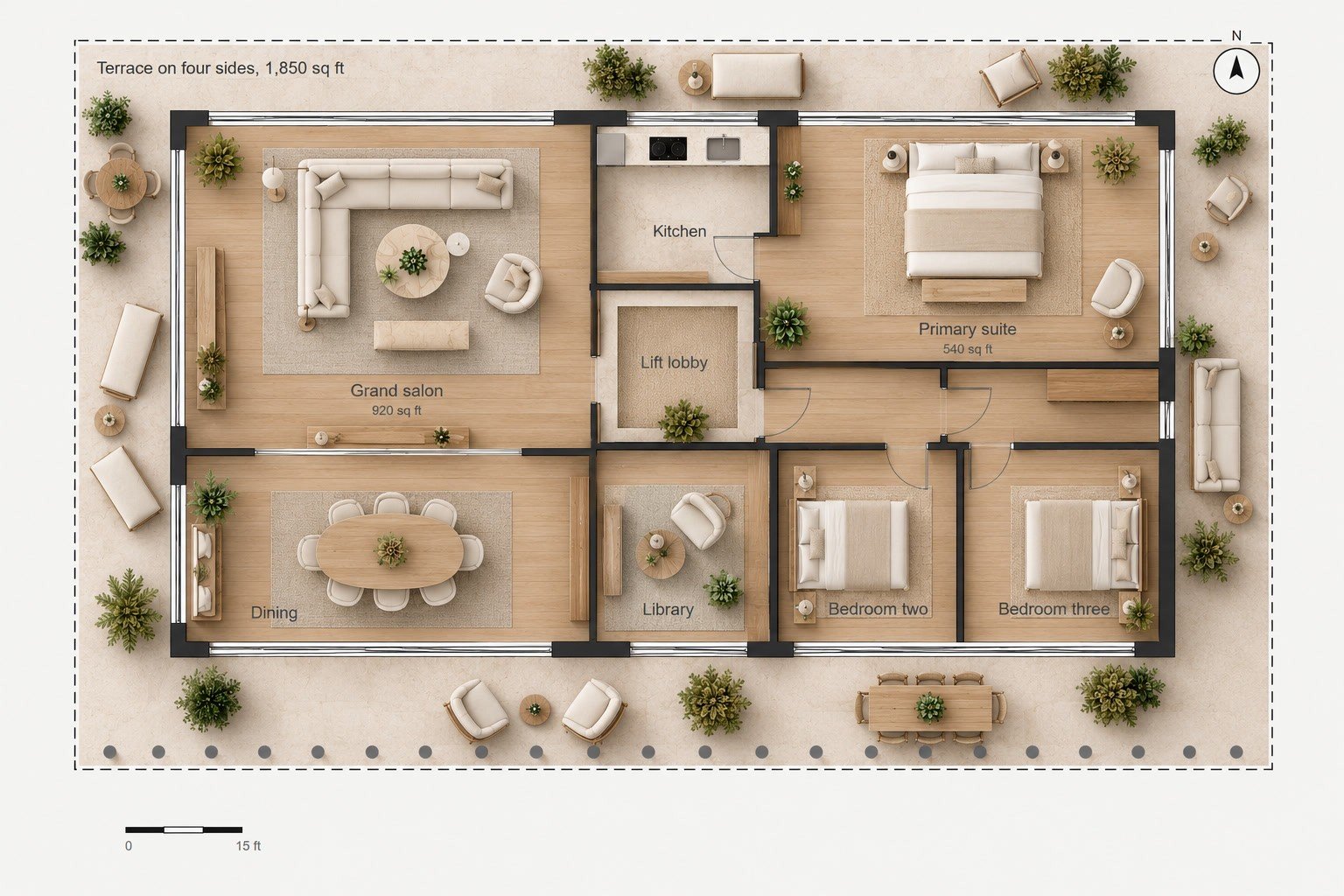 Penthouse floor plan