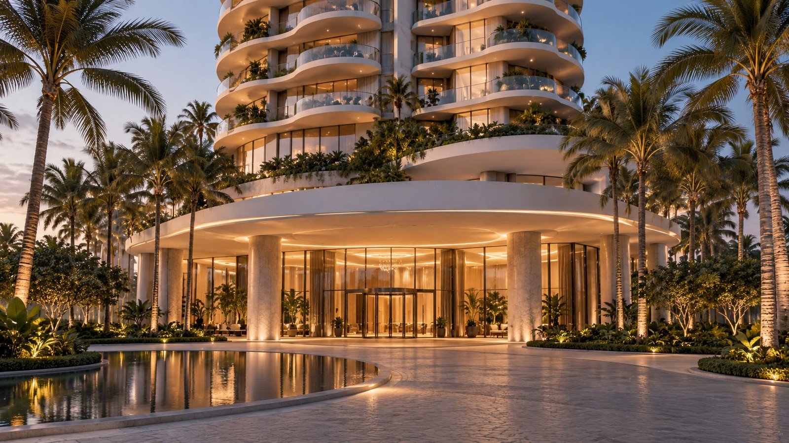 The arrival court at Panache